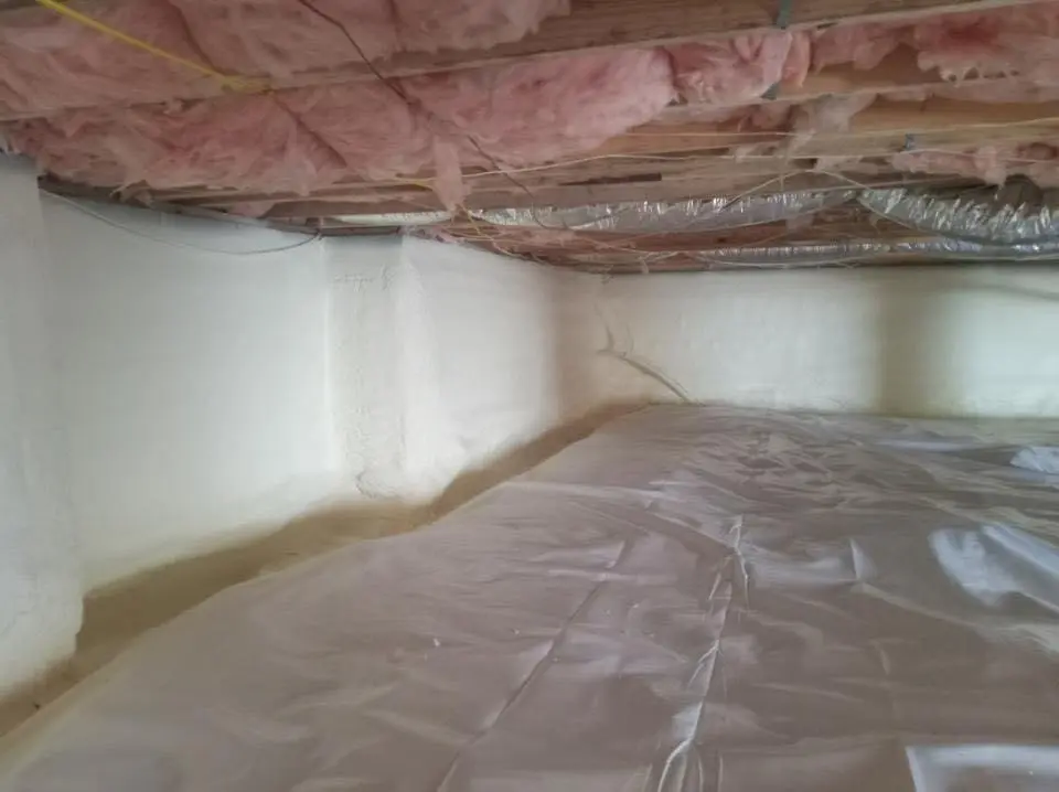 Crawl space encapsulation with closed-cell spray foam for Flat Roof Repair in Berkley